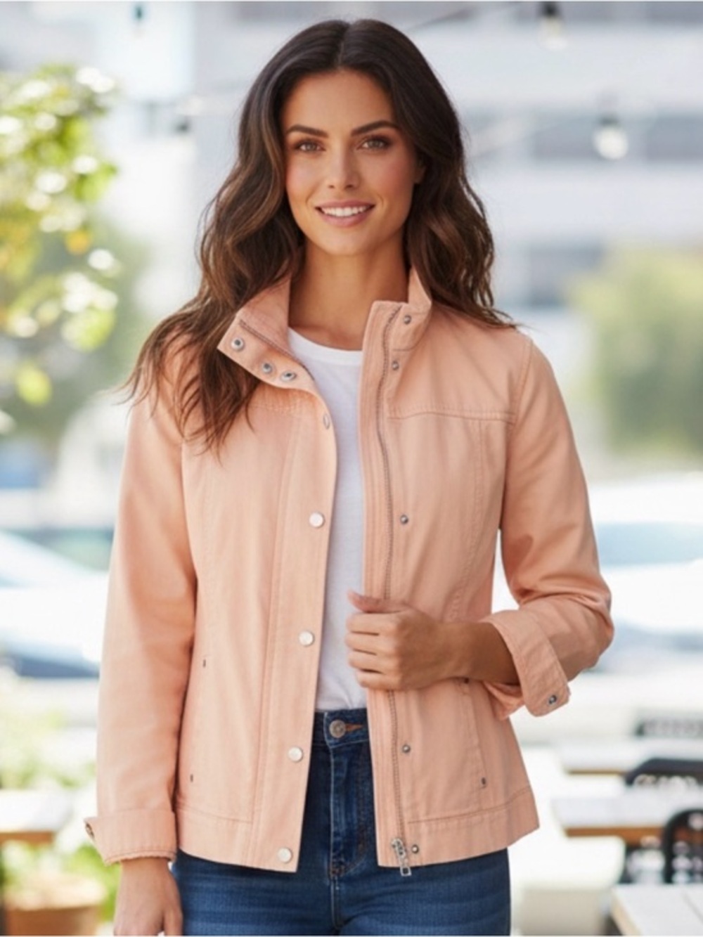 Christopher & Banks Light Pink Denim Jacket